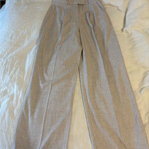 Abercrombie & Fitch Light Tan/Beige Wide-Leg Trouser Pants (Curve Love)